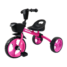 Детский Трехколесный Велосипед Maxiscoo DOLPHIN Розовый, Складной, с Ручкой, Кармашек