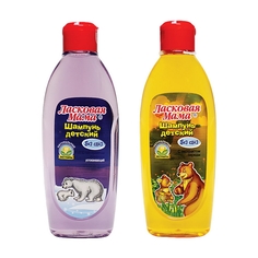 Набор Шампуней для детей Ласковая Мама с экстрактом лаванды 250 мл. + с чередой 250 мл.