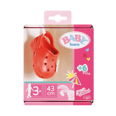 Стильные сандалии Кроксы для кукол Zapf Creation BABY born 43 см, красные