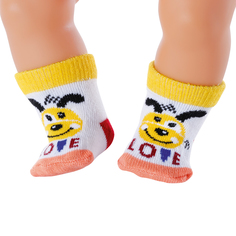 Носочки для кукол Zapf Creation BABY born 43 см, 2 шт, с изображением собачки
