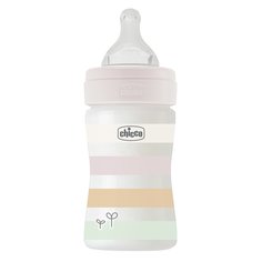 Бутылочка Chicco Well-Being Girl 0мес, сил.соска медл.поток, РР, 150мл., белый