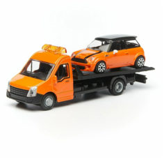 Машинка-эвакуатор Bburago 1:43 STREET FIRE FLATBED TRANSPORT, Оранжевый 18-31400 3
