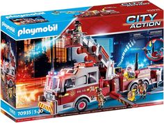 Конструктор Playmobil Пожарная машина (Rescue Vehicles:Fire Engine with Tower), арт.70935
