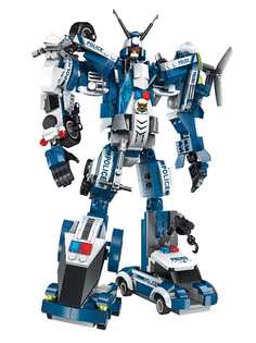 Конструктор фигурка Трансформер Полиция 6 в 1 577 деталей, 28,5 см. Star Friend