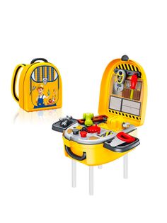 Игровой набор Postmart "Юный мастер" в рюкзаке-трансформере рюкзак и игрушечный столик