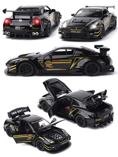 CHE ZHI CARS Машинка инерционная Nissan GTR 1:24 коллекционная железная