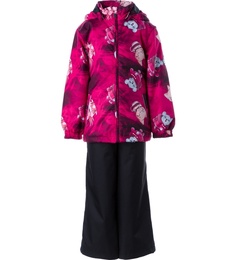 Комплект верхней одежды Huppa YONNE, бургунди принт, черный, 104