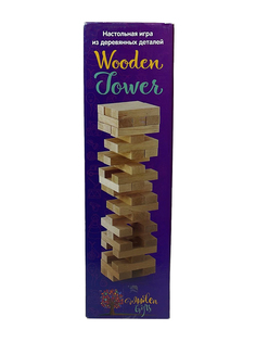 Настольная игра дженга "Падающая башня" из дерева 54 бруска, для всей семьи URM