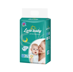 Подгузники детские ПРЕМИУМ Lera Baby размер S 3-8 кг 50 штук