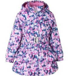 Пальто детское KERRY POLLY, синий, розовый принт, 122