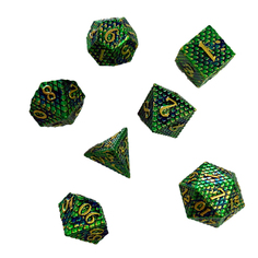 Набор металлических кубиков Crowd Games для настольных ролевых игр, зелёный