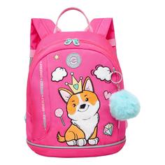 Рюкзак Grizzly дошкольный для девочки в детский сад RK-381-2 1 фуксия