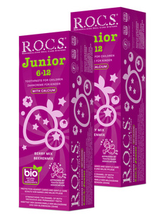 Комплект Зубная паста R.O.C.S. Junior Ягодный Микс 45 гр. х 2 шт.