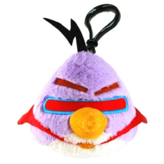 Мягкая игрушка-брелок Angry Birds Purple Bird, фиолетовый