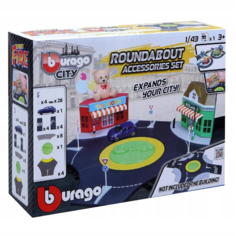 Городской круговой игровой набор с 1-й машинкой Bburago City Roundabout Playset 18-31520