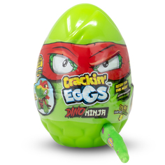 Мягкая игрушка Crackin Eggs Динозавр зеленый в яйце, серия Ниндзя, 22 см