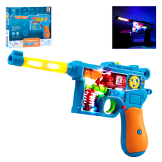 Детское игрушечное оружие Маленький воин батарейках, прозрачный, свет, звук, JB0211386