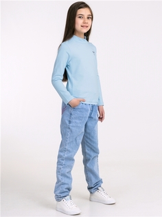 Водолазка детская Апрель 1ДДД851804, светло-голубой109 Сердце с бантом вышивка, 146