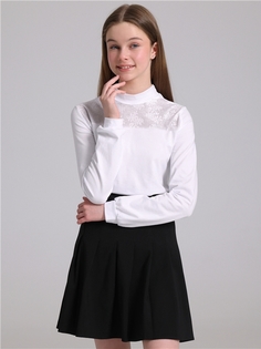 Водолазка детская Апрель 1ДДВД4309804, белый+букеты белый, 152