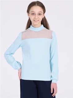Водолазка детская Апрель 1ДДВД3860804, светло-голубой109+голубой горох 6 на голубом, 128