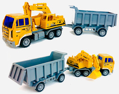 Большой экскаватор с прицепом Truck Transport инерционный, подвижный ковш и кузов Playsmart