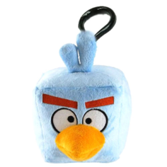 Мягкая игрушка-брелок Angry Birds Space - Голубая кубическая космическая злая птичка, 8