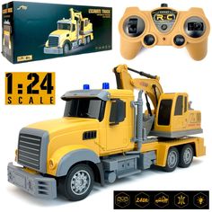 Радиоуправляемая машина Zhorya экскаватор Heavy, фары светятся, подвижный ковш, 1:24