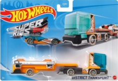Машинка Трейлер Mattel Hot Wheels Дистрикт Транспорт, базовая, 2 шт, BDW51_GRT98