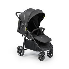 Коляска прогулочная всесезонная Happy Baby Ultima V2 X4, дождевик, москитная сетка, черная