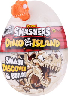 Игровой набор Zuru Smashers Dino Island Нано Яйцо динозавра оранжевый 14 см