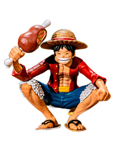 Фигурка StarFriend аниме Монки Д. Луффи с куском мяса Ван Пис One Piece неподвижная, 15 см