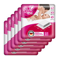 Пеленки одноразовые Reva Care впитывающие непромокаемые 60х90 60 шт 6 упаковок по 10 шт