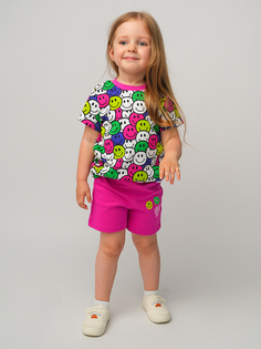 Костюм повседневный КотМарКот 782222832, белый; розовый; разноцветный, 86