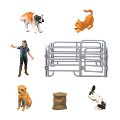 Фигурки животных Masai Mara: 2 собак, кошка, кролик, 7 предметов MM215-327