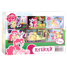 Кубики My Little Pony 6 штук Затейники GT8789