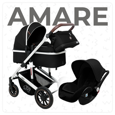 Коляска Sweet Baby Amare 3в1 Black