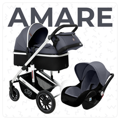 Коляска Sweet Baby Amare 3в1 Grey