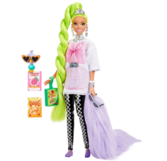 Кукла Барби Экстра с зелеными неоновыми волосами I Qchina
