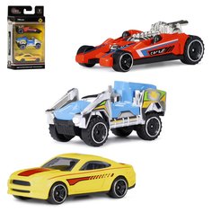 Набор металлических машинок ТМ AUTODRIVE, 3 машинки, JB0404617