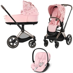 Коляска 3в1 Cybex Priam IV Simply Flowers Pink шасси Rosegold