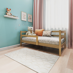 Кровать детская Comfy-meb Софа 160х80, цвет тонированный лак