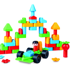 Конструктор детский PolyM Креативный город, 50 элементов 760007_HP