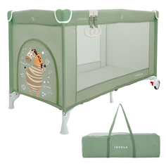 Манеж кровать детский Indigo JOVOLA AMICO, зеленый