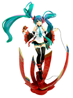 Фигурка StarFriend Мику Хацунэ с микрофоном Miku Hatsune (подставка, 27 см)