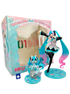 Фигурка StarFriend Мику Хацунэ с пони и микрофоном Miku Hatsune (подставка, 20,5 см)