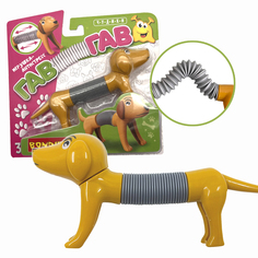Игрушка-антистресс собачка трубочка Bondibon, Blister, коричнево-серая, ВВ5757