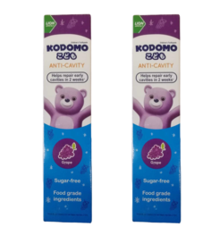 Зубная паста Lion Kodomo для детей от 6 месяцев со вкусом винограда 80 г, 2 шт.