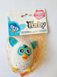 Игрушка для ванной Furby пластизоль Ферби, 6см в сетке (белый) GT8605