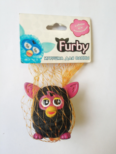 Игрушка для ванной Furby пластизоль Ферби, 6см в сетке (черный) GT8605