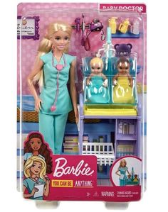 Набор игровой Barbie Профессии Детский доктор блондинка с младенцами DHB63GKH2